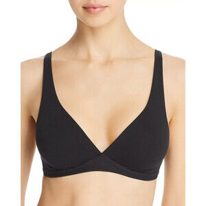 Hanro Womens 70A Black Cotton Adjustable Strap Sensation Soft Cup Bra JZZ215